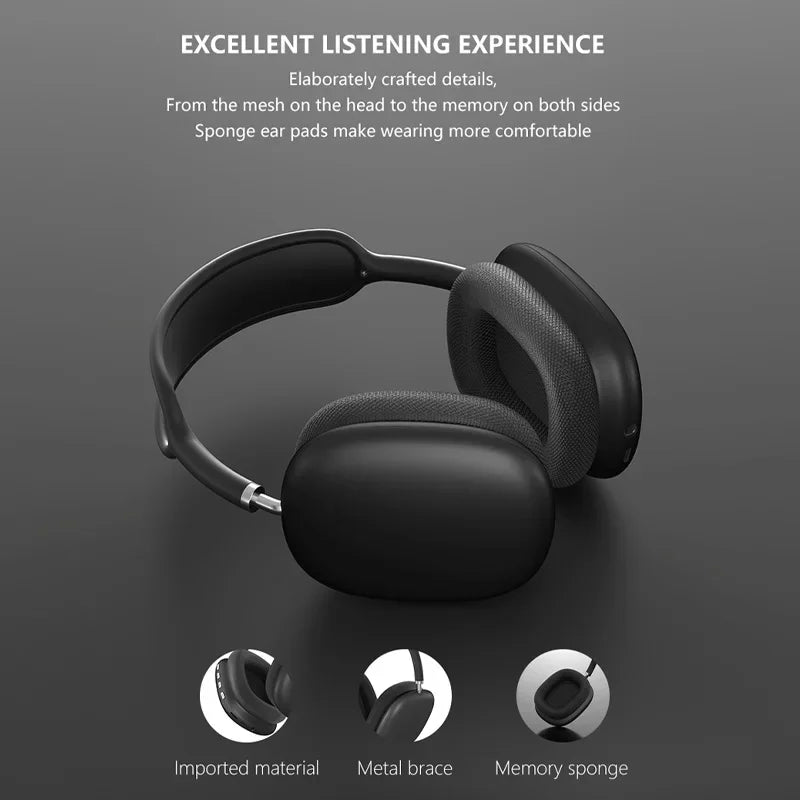 Newest Headphone Wireless Bluetooth Headset With Mic Noise Cancelling Headsets Stereo Sound Earphone Sports Gaming Headphones